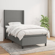 Boxspring met matras 90x190 cm donkergrijs