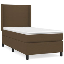 Boxspring Met Matras Stof Donkerbruin 90 x 190 cm Effen ontwerp