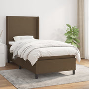 Boxspring 90x200 cm donkerbruin stof