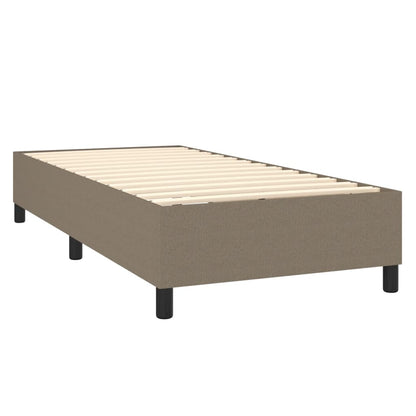 Boxspring met matras stof taupe 90x200 cm 90 x 200 cm Taupe
