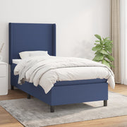 Boxspring 90x200 cm blauw met matras