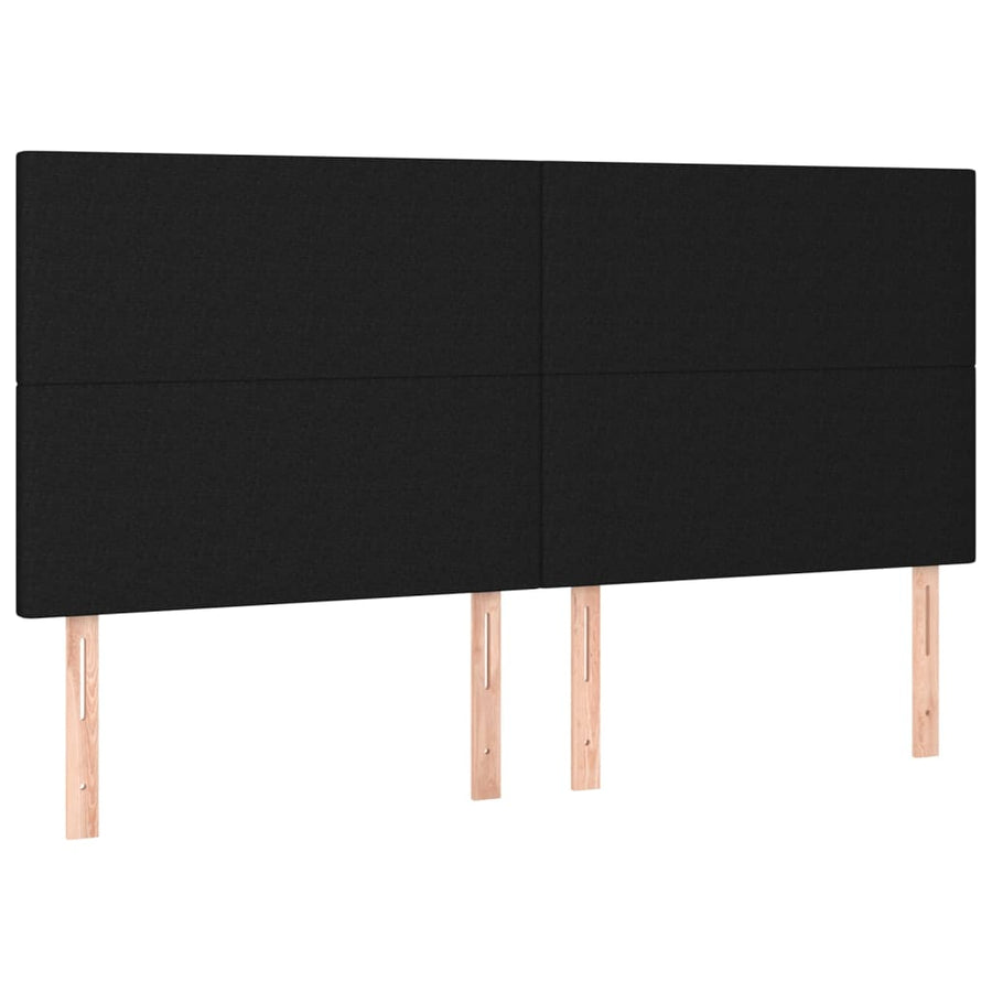 Boxspring Met Matras Stof Zwart 180 x 200 cm Effen ontwerp