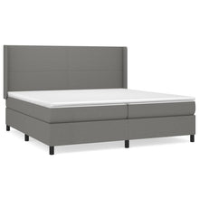 Boxspring Met Matras Stof Donkergrijs 200 x 200 cm Effen ontwerp