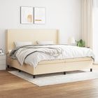 Boxspring met matras 200x200 cm crème