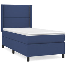 Boxspring Met Matras Stof Blauw 90 x 190 cm Effen met spijkers