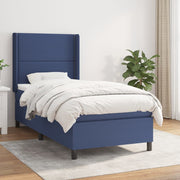 Boxspring met matras blauw 90x190 cm