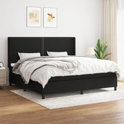Boxspring 200x200 cm zwart stof