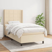 Boxspring met matras 80x200 cm crèmekleurig