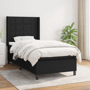 Boxspring 90x190 cm stof zwart