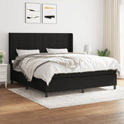 Boxspring met matras 180x200 cm zwart