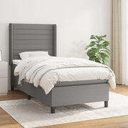 Boxspring met matras 90x190 cm donkergrijs
