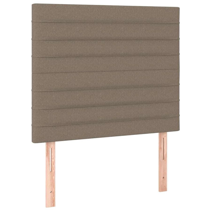 Boxspring met matras stof taupe 90x200 cm 90 x 200 cm Taupe
