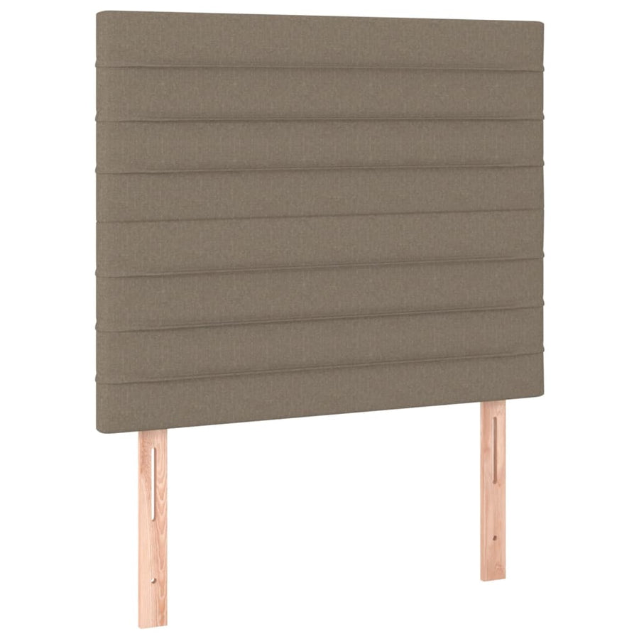 Boxspring met matras stof taupe 100x200 cm 100 x 200 cm Taupe