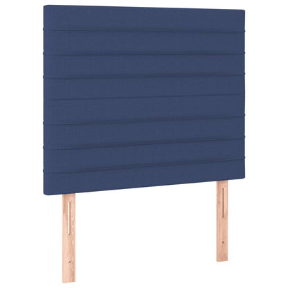Boxspring met matras stof blauw 100x200 cm