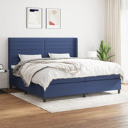 Boxspring met matras blauw 200x200 cm