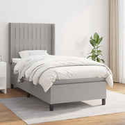 Boxspring 80x200 cm lichtgrijs stof
