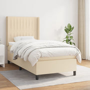 Boxspring 90x190 cm crème met matras