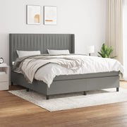 Boxspring met matras 160x200 cm donkergrijs