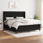 Boxspring met matras 180x200 cm zwart