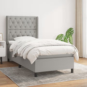 Boxspring 80x200 cm lichtgrijs stof