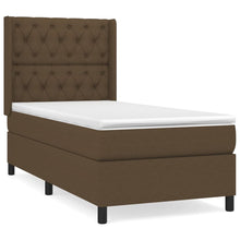 Boxspring Met Matras Stof Donkerbruin 80 x 200 cm Getuft ontwerp