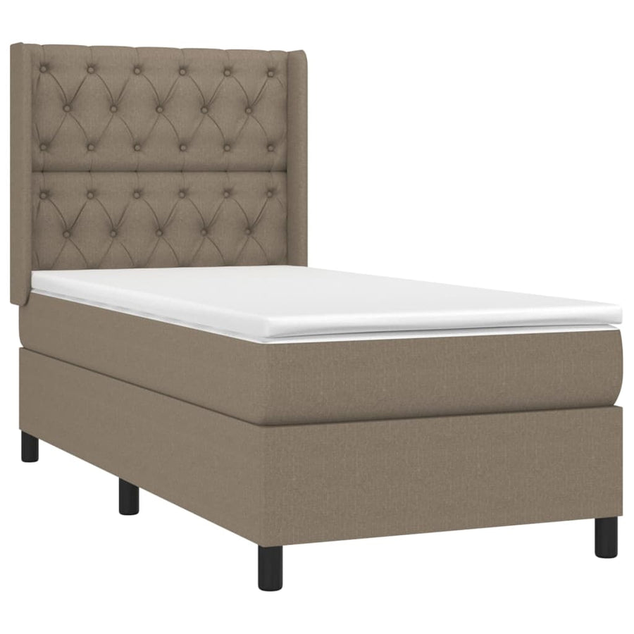 Boxspring Met Matras Stof Taupe 80 x 200 cm Getuft ontwerp