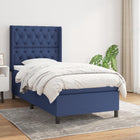 Boxspring Met Matras Stof Blauw 80 x 200 cm Getuft ontwerp