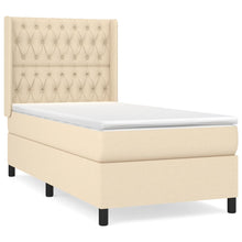 Boxspring Met Matras Stof Kleurig Crème 90 x 190 cm Getuft ontwerp