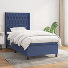 Boxspring Met Matras Stof Blauw 90 x 190 cm Getuft ontwerp