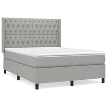 Boxspring Met Matras Stof Lichtgrijs 140 x 190 cm Getuft ontwerp