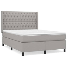 Boxspring Met Matras Stof Lichtgrijs 140 x 200 cm Getuft ontwerp