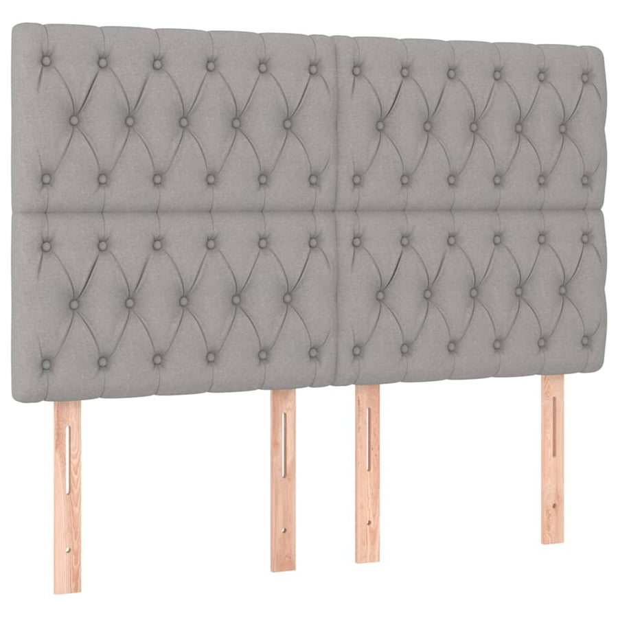 Boxspring Met Matras Stof Lichtgrijs 160 x 200 cm Getuft ontwerp