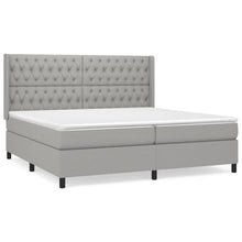 Boxspring Met Matras Stof Lichtgrijs 200 x 200 cm Getuft ontwerp