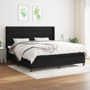 Boxspring met matras 200x200 cm zwart