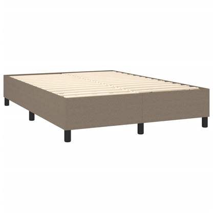 Boxspring Met Matras Stof Taupe 140 x 190 cm Knopen