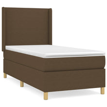 Boxspring met matras stof donkerbruin 80x200 cm 80 x 200 cm Donkerbruin
