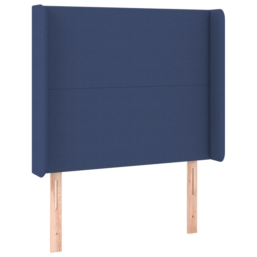 Boxspring Met Matras Stof Blauw 80X200 Cm Blauw 80 x 200 cm Effen ontwerp