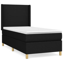 Boxspring Met Matras Stof Zwart 90 x 190 cm Effen ontwerp