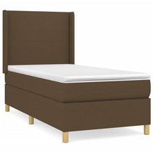 Boxspring Met Matras Stof Donkerbruin 90 x 190 cm Effen ontwerp