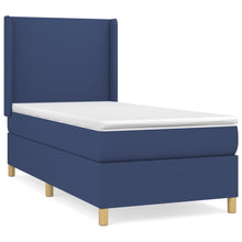 Boxspring Met Matras Stof Blauw 100 x 200 cm Effen ontwerp