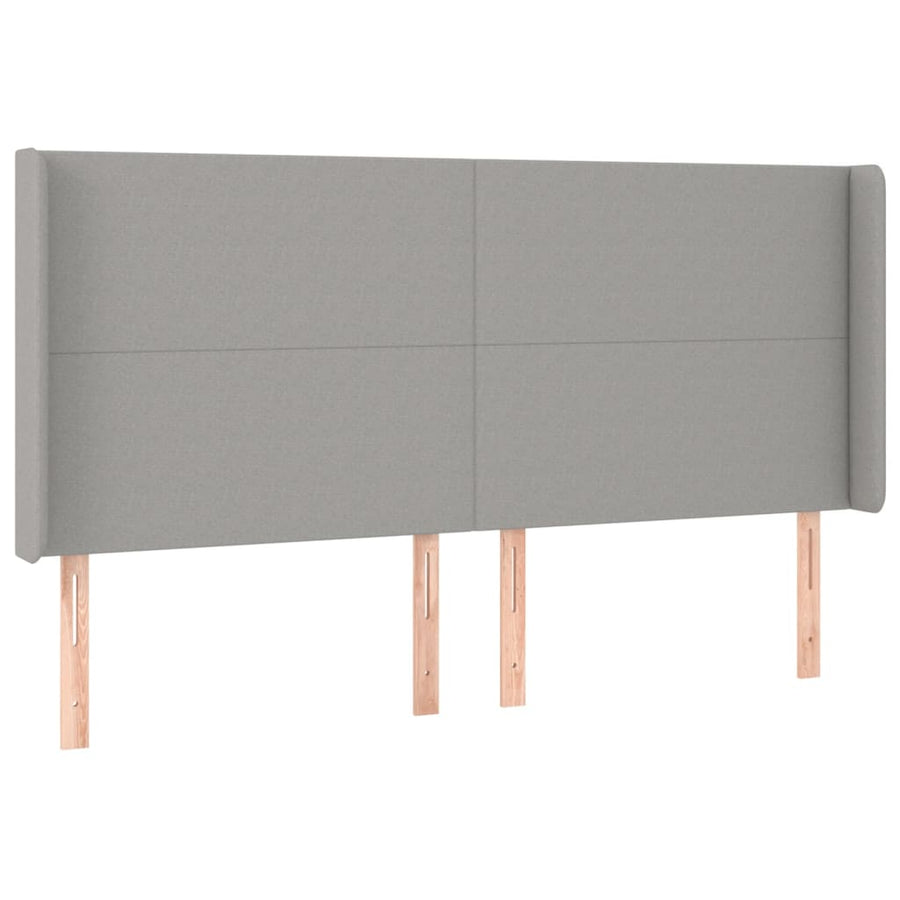 Boxspring Met Matras Stof Lichtgrijs 180 x 200 cm Effen ontwerp