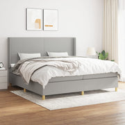 Boxspring 200x200 cm lichtgrijs