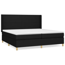 Boxspring Met Matras Stof Zwart 200 x 200 cm Effen ontwerp