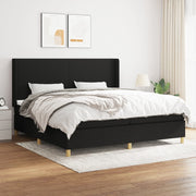 Boxspring met matras 200x200 cm zwart