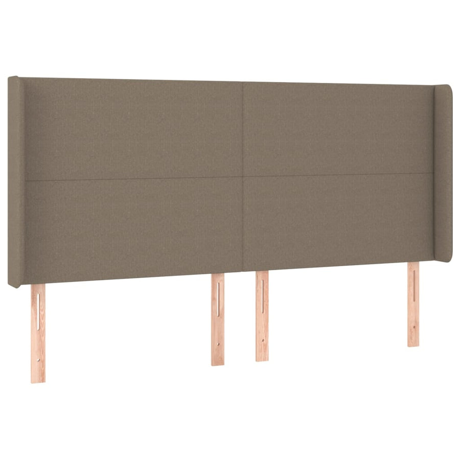 Boxspring Met Matras Stof Taupe 200X200 Cm Taupe 200 x 200 cm Effen ontwerp