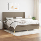 Boxspring 200x200 cm taupe met matras