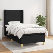 Boxspring 90x200 cm zwart met pocketvering matras