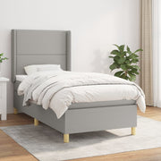 Boxspring 100x200 cm lichtgrijs stof