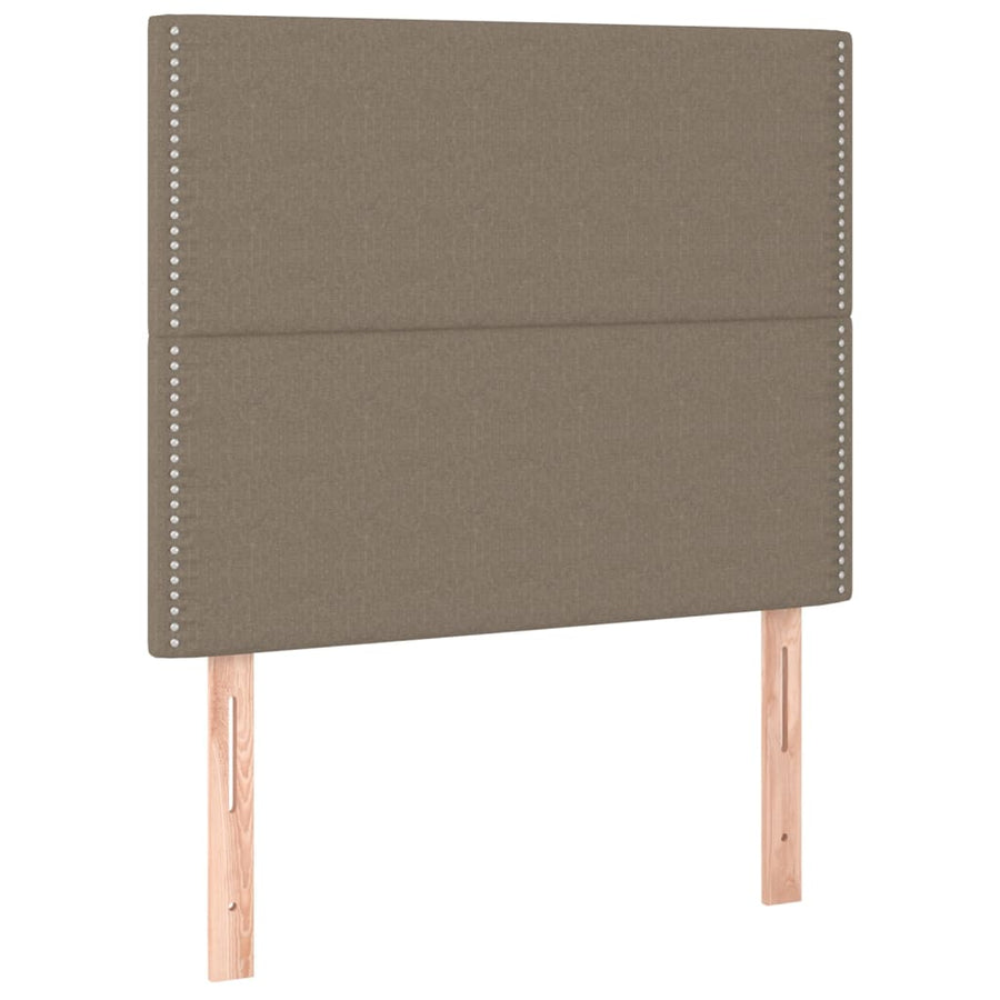 Boxspring met matras stof taupe 100x200 cm 100 x 200 cm Taupe