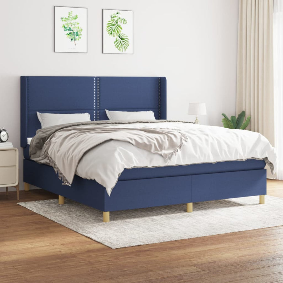 Boxspring Met Matras Stof Lichtgrijs 90X190 Cm
